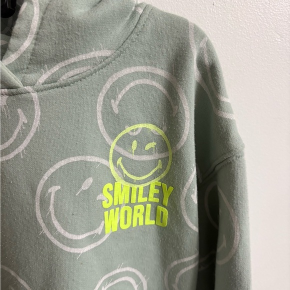 Zara X Smileyworld Light Green Smiley Hoodie unisexs 4-5 years - Picture 3 of 5